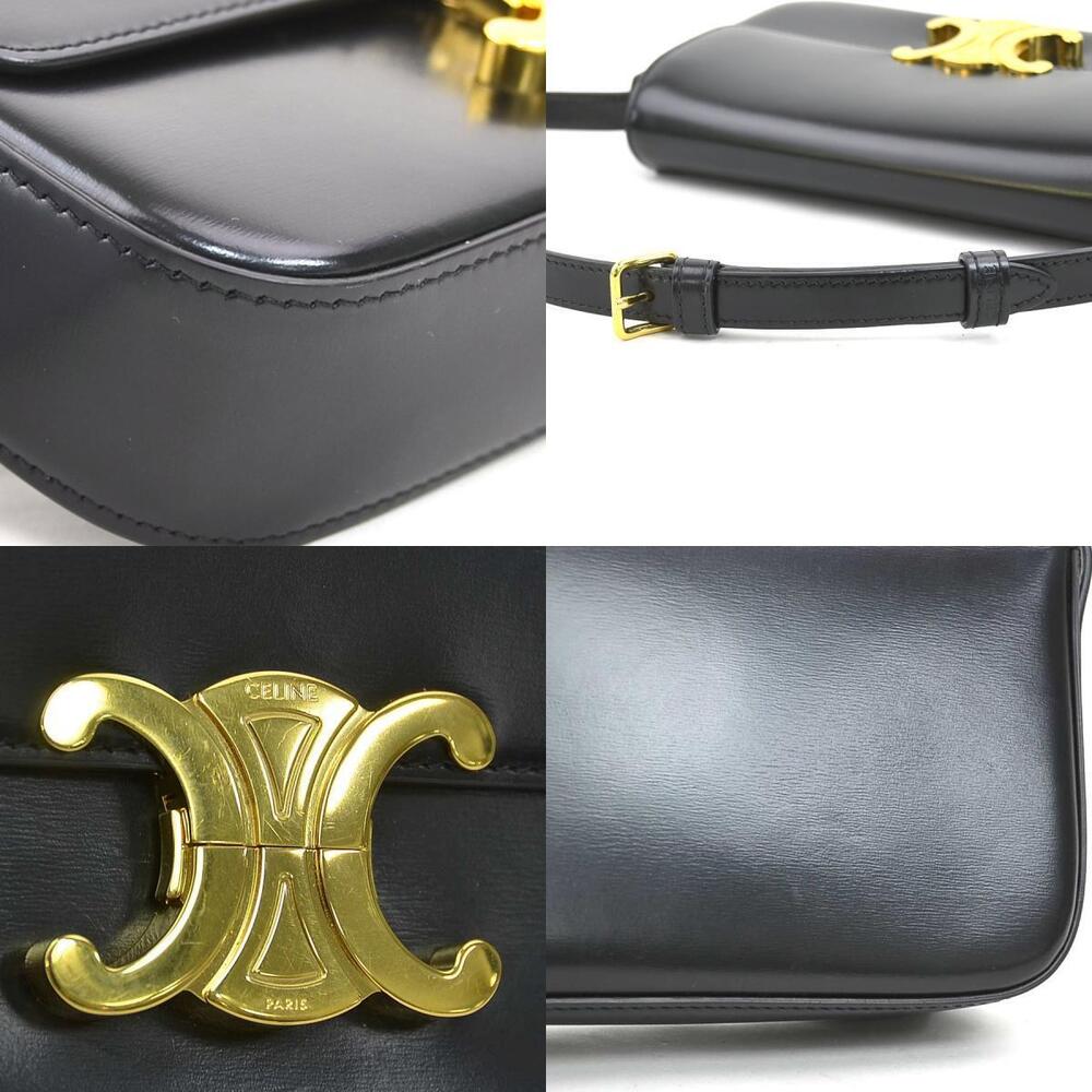 Celine Black Triomphe Bag Shoulder Leather - Picture 4 of 4